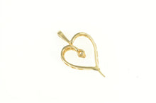Load image into Gallery viewer, 14K Diamond Heart Love Symbol Vintage Classic Pendant Yellow Gold
