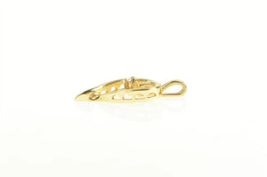 14K Diamond Heart Love Symbol Vintage Classic Pendant Yellow Gold