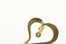 Load image into Gallery viewer, 14K Love Symbol Diamond Curvy Heart Pendant Yellow Gold