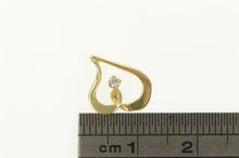 Load image into Gallery viewer, 14K Love Symbol Diamond Curvy Heart Pendant Yellow Gold