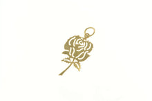 Load image into Gallery viewer, 14K Diamond Cut Rose Flower Romantic Pendant Yellow Gold