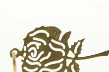 Load image into Gallery viewer, 14K Diamond Cut Rose Flower Romantic Pendant Yellow Gold