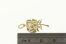 Load image into Gallery viewer, 14K Diamond Cut Rose Flower Romantic Pendant Yellow Gold
