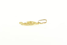 Load image into Gallery viewer, 14K D Diamond Cut Letter Monogram Name Initial Charm/Pendant Yellow Gold