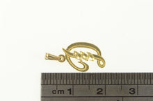 Load image into Gallery viewer, 14K D Diamond Cut Letter Monogram Name Initial Charm/Pendant Yellow Gold