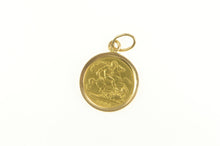 Load image into Gallery viewer, 14K 1896 Gold Sovereign Victoria Old Head Coin Charm/Pendant Yellow Gold
