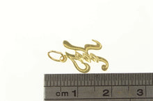 Load image into Gallery viewer, 14K Diamond Cut K Letter Initial Monogram Charm/Pendant Yellow Gold