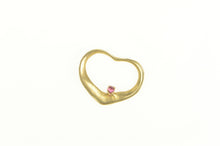 Load image into Gallery viewer, 14K Ruby Heart Love Symbol Classic Pendant Yellow Gold