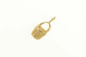 14K Longaberger Fruit Basket Vintage Charm/Pendant Yellow Gold