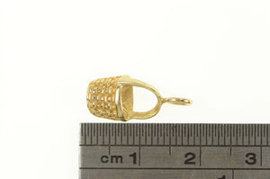 14K Longaberger Fruit Basket Vintage Charm/Pendant Yellow Gold