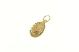 10K Saint Christopher Protect Us Catholic Charm/Pendant Yellow Gold