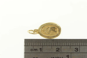 10K Saint Christopher Protect Us Catholic Charm/Pendant Yellow Gold