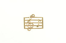 Load image into Gallery viewer, 14K Treble Clef Music Symbol Motif Musician Charm/Pendant Yellow Gold