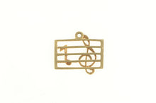 Load image into Gallery viewer, 14K Treble Clef Music Symbol Motif Musician Charm/Pendant Yellow Gold