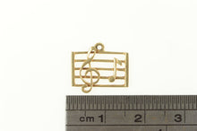 Load image into Gallery viewer, 14K Treble Clef Music Symbol Motif Musician Charm/Pendant Yellow Gold