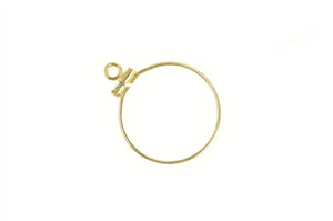 14K 19.0mm Gold $2.50 Quarter Eagle Coin Holder Charm/Pendant Yellow Gold
