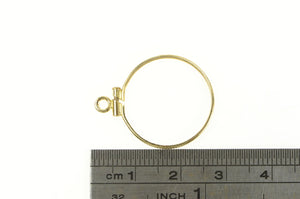 14K 19.0mm Gold $2.50 Quarter Eagle Coin Holder Charm/Pendant Yellow Gold