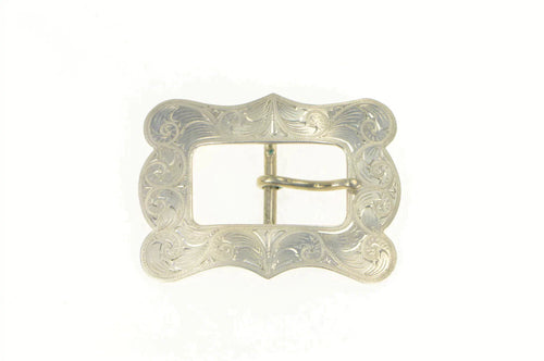 Sterling Silver Southwestern Yell Newman Engraved Belt Buckle