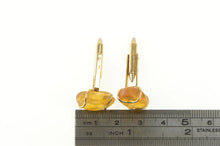 Load image into Gallery viewer, 18K Raw Amber Cabochon Vintage Men&#39;s Cuff Links Yellow Gold