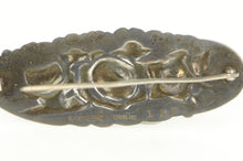 Load image into Gallery viewer, Sterling Silver S Kirk &amp; Son Repousse Floral Oval Bar Pin/Brooch