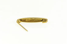 Load image into Gallery viewer, 14K Victorian Seed Pearl Repousse Scroll Bar Pin/Brooch Yellow Gold