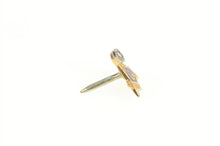 Load image into Gallery viewer, 14K Masonic Diamond Enamel Compass Square G Pin/Brooch Yellow Gold