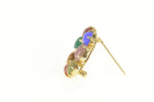 Load image into Gallery viewer, 14K Retro Carved Egyptian Scarab Circle Pin/Brooch Yellow Gold