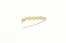 Load image into Gallery viewer, 10K 4.2mm Pearl Beaded Retro Vintage Bar Pin/Brooch Yellow Gold