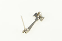 Load image into Gallery viewer, 14K Gavel Justice Symbol Lawyer Judge Lapel Pin/Brooch White Gold