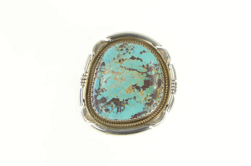 Sterling Silver Jon McCray Navajo Turquoise Native American Pendant
