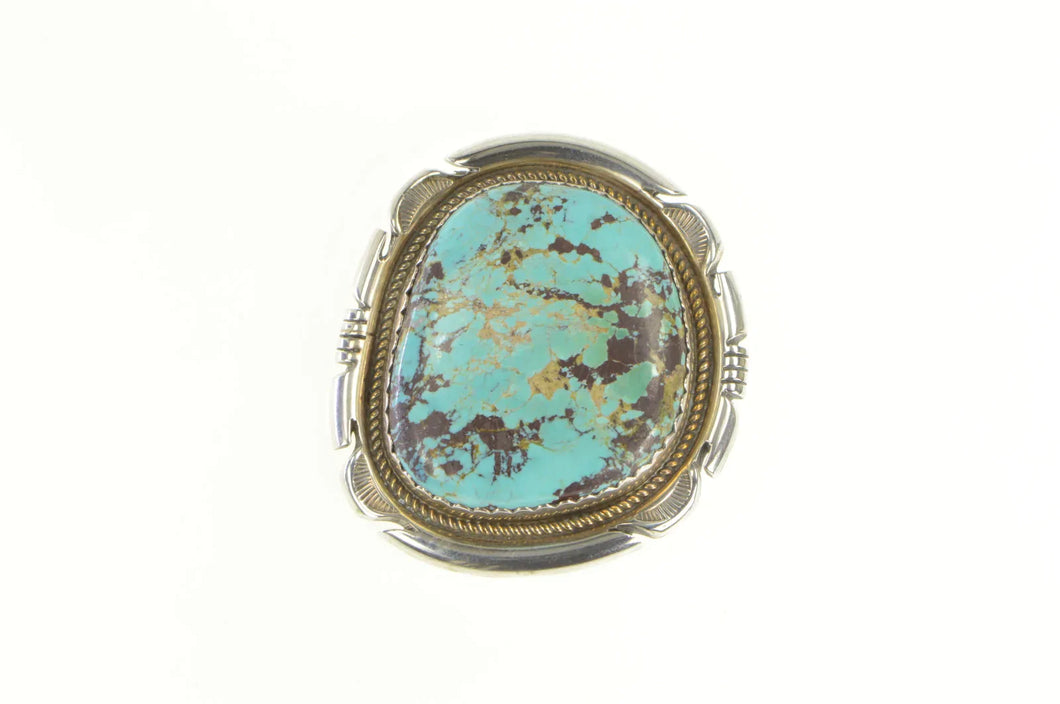 Sterling Silver Jon McCray Navajo Turquoise Native American Pendant