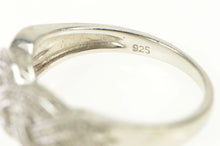 Load image into Gallery viewer, Sterling Silver Diamond Braid Woven Plait Statement Band Ring