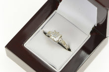 Load image into Gallery viewer, 14K Princess Three Stone Travel Engagement Ring White Gold