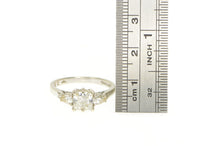 Load image into Gallery viewer, 14K Princess Three Stone Travel Engagement Ring White Gold