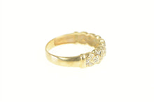 Load image into Gallery viewer, 10K Diamond Woven Pattern Statement Band Ring Yellow Gold