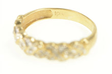Load image into Gallery viewer, 10K Diamond Woven Pattern Statement Band Ring Yellow Gold