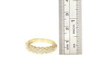 Load image into Gallery viewer, 10K Diamond Woven Pattern Statement Band Ring Yellow Gold