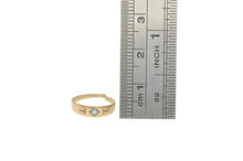 Load image into Gallery viewer, 14K Victorian Turquoise Inset Baby&#39;s Child Ring Yellow Gold