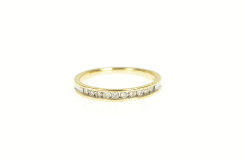14K 0.30 Ctw Diamond Channel Classic Wedding Ring Yellow Gold