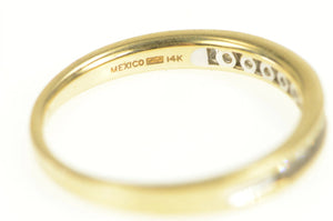 14K 0.30 Ctw Diamond Channel Classic Wedding Ring Yellow Gold