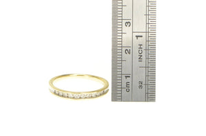 14K 0.30 Ctw Diamond Channel Classic Wedding Ring Yellow Gold