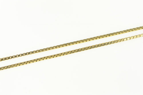 14K 1.0mm Square Link Classic Box Chain Necklace 20