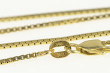 Load image into Gallery viewer, 14K 1.0mm Square Link Classic Box Chain Necklace 20&quot; Yellow Gold