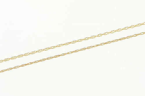 10K 0.5mm Classic Rolling Chain Woven Link Necklace 18