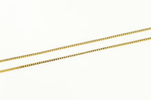 Load image into Gallery viewer, 14K 0.7mm Square Chain Classic Box Link Necklace 18&quot; Yellow Gold