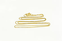 Load image into Gallery viewer, 14K 0.7mm Square Chain Classic Box Link Necklace 18&quot; Yellow Gold
