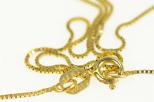 Load image into Gallery viewer, 14K 0.7mm Square Chain Classic Box Link Necklace 18&quot; Yellow Gold