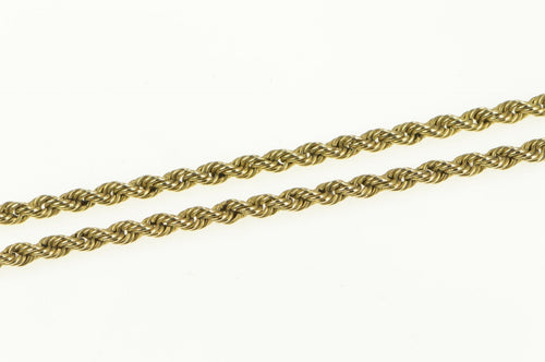 Gold Filled 2.1mm Rope Woven Rolling Chain Link Necklace 18