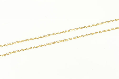10K 0.6mm Classic Simple Cable Link Chain Necklace 20