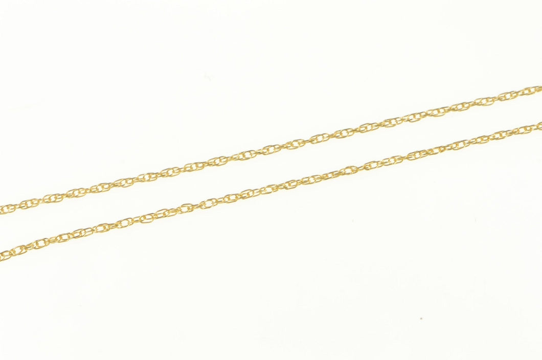 10K 0.6mm Classic Simple Cable Link Chain Necklace 20